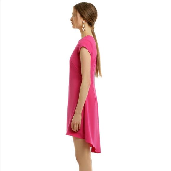 NHA KHANH Palermo Cocktail Dress Hot Pink Crepe - Picture 3 of 8